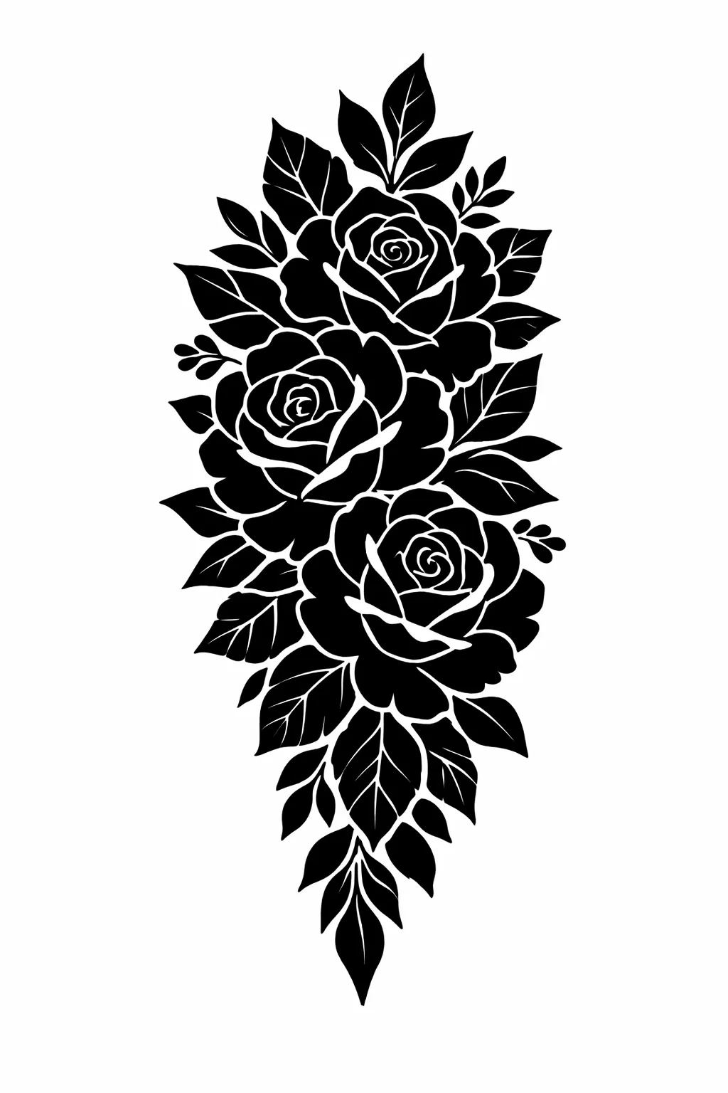 Blackout floral cover-up tattoo design for forearm with dense botanical elements