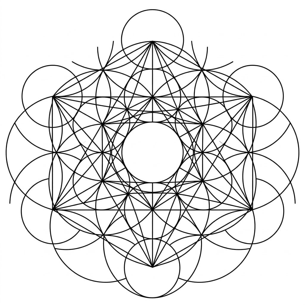 minimal geometric tattoo layout from prompt