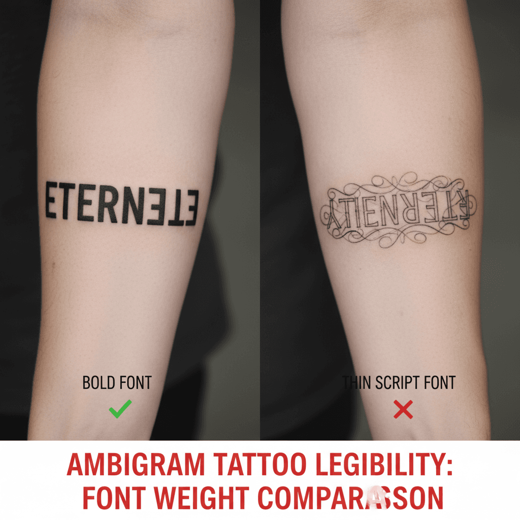 Schriftartenvergleich Tattoos