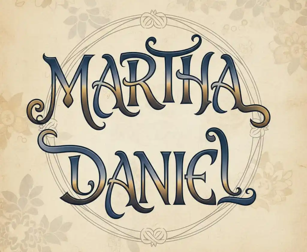 A successful ambigram generator 2 names design showing perfect rotational symmetry between two different names