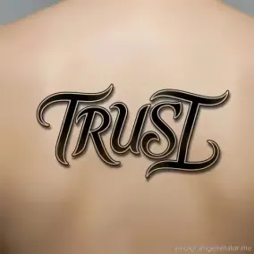 Tattoo Ambigram: TRUST